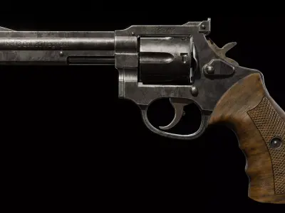 Pistol Gun Weapon Low-poly 3D model
