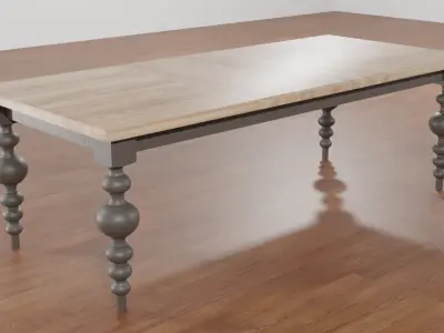 The 1517 Extension Dining Table by Path Design Free 3D model