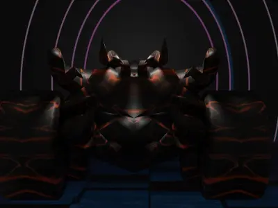 Lava and wood car 3D model