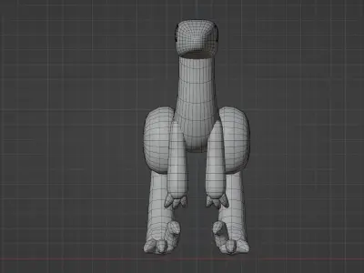 Velociraptor cute 3D model 3D model