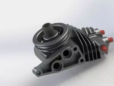 Hydraulic Oil Cooler Free 3D model