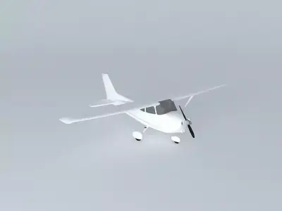 Template Cessna 152 Low Poly Free 3D model