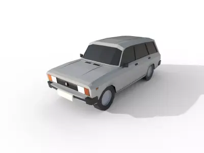 Lada 2104 1984 - 1534 poly - 5 Diffirent Colour Low-poly Low-poly 3D model