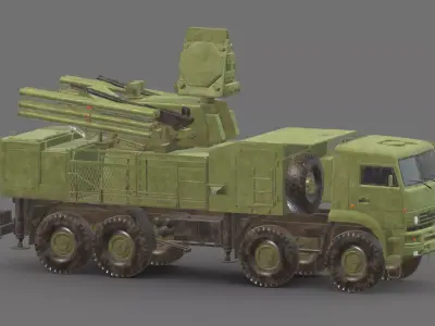 SA 22 Pantsir S1 Low Poly Low-poly 3D model