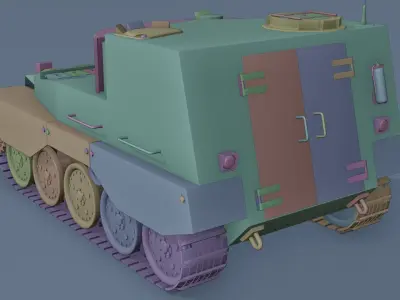 FV304 high poly model without textures 3D model