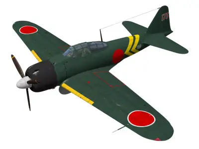 A6M3 Zero fighter Type 22  3D model