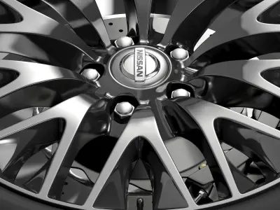 Nissan Cima Hybrid wheel 3D model
