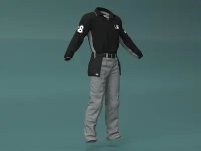 Baseball Umpire Uniform 3D model