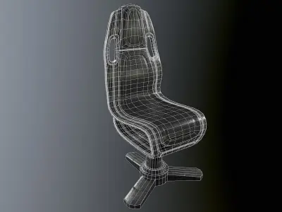 Sci-Fi futuristic Chair type 1 Low-poly 3D model
