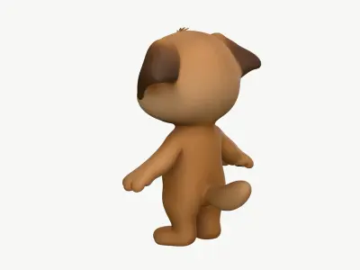 High-Quality Realistic Cute Cartoon Dog 3D model
