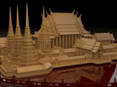 Chinese ancient temple 3D model