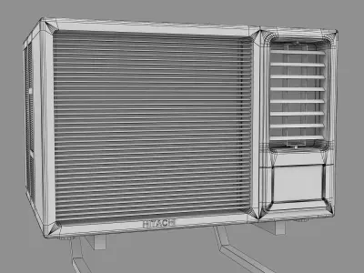 Air Conditioner Window Outdoor Low-poly 3D model