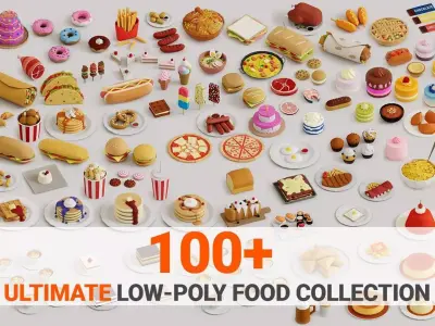 Food Mega Collection Low-poly 3D model