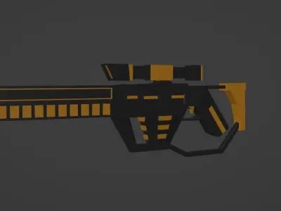 Si-Fi weapon with upgrades Free low-poly 3D model