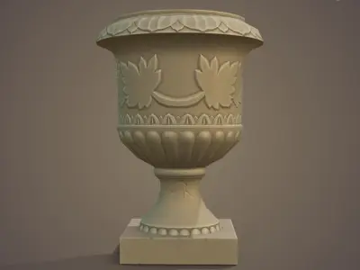 Planter Urn Low-poly 3D model