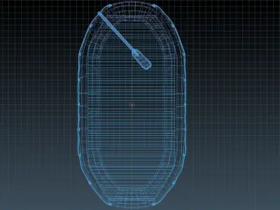 Lifeboat Hand-Painted Low-poly 3D model