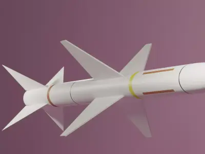 AIM-7 Sparrow Missile Low-poly 3D model