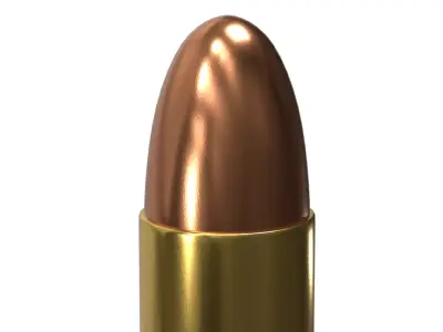 9mm Bullet PBR Low-poly 3D model
