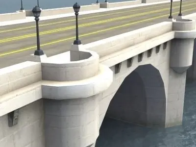 PontNeuf Bridge Notre Dame Low-poly 3D model