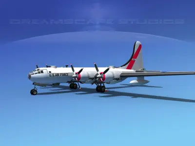 Boeing B-50 Superfortress V03 3D model