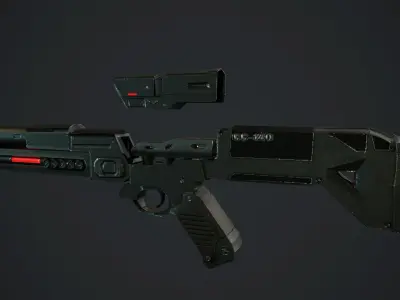 SCI-FI Shotgun Low-poly 3D model