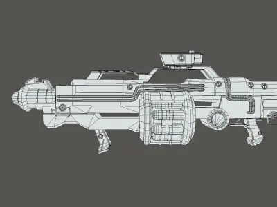 Sci-Fi Gunade  Low-poly 3D model