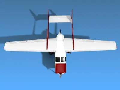 Cessna Skymaster propeller aircraft 3D model