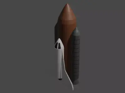 rocket Free low-poly 3D model