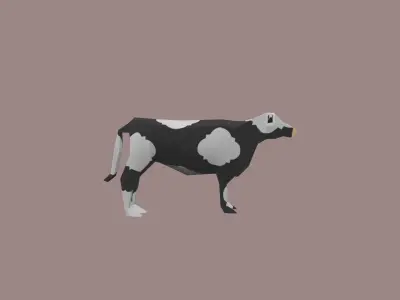 Cow Cartoon - 02 Low-poly 3D model