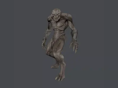 Alien Leaper - Sci-Fi Enemy Rigged Game-Ready Low-poly 3D model