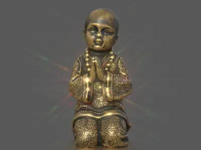 CHILD BUDDHA STATUE Low-poly 3D model