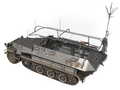 SDKFZ 251 3 Ausf A - Communications Vehicle - 8 PD 3D model