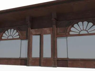 Classical architecture shop storefront 3D model