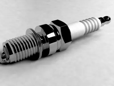 Spark plug Low-poly 3D model