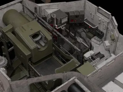 Tank Leopard 2a6 With Interior 3D model 3D model