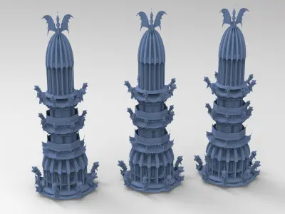 Dragon master Tower Princes tower 3D model