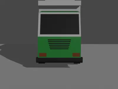 TRUCK LOW POLY garbage Free low-poly 3D model