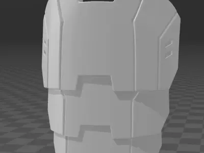Segmented Pauldron shoulder-Halo 3D model