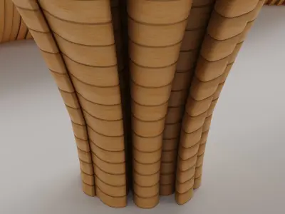 Unique Parametric Design Table With six chairs 3D model