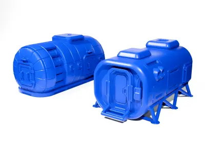 sci-fi modular houses 3D print model