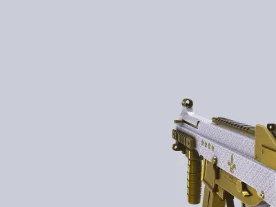 Royal Gold UMP45 Low-poly 3D model