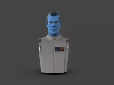 Grand Admiral Thrawn Bust 3D print model
