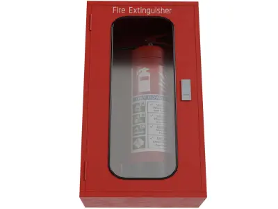Fire Extinguisher In Box 3D model