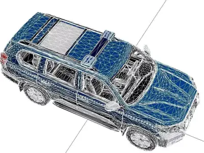 Toyota Police SUV Patrol Vehicle Emergency Response Car 3D model