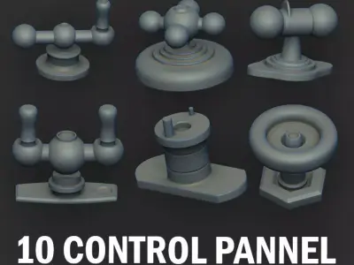 Control Panel IMM Brushes and 3D Models Vol 2 3D model