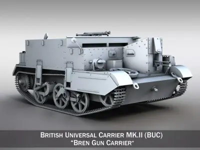 Universal Carrier MK2 - Bren Gun Carrier  3D model