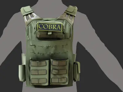 Special Force Cobra Vest 3D Model  Austrian Tactical Armor Low-poly 3D model