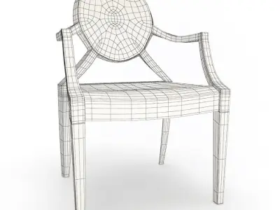 Ghost Chair Starck Free 3D model