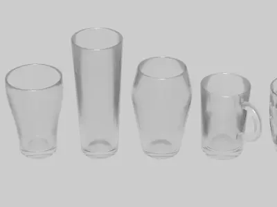 Glassware Free low-poly 3D model