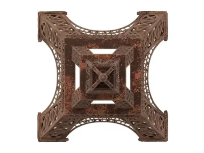 Eiffel Tower Iron Sculpture Low-poly 3D model